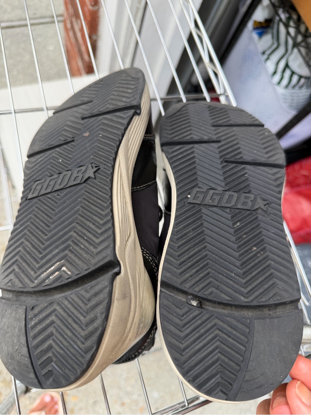 Golden Goose Black Leather & Mesh Athletic Sneakers - Picture 3 of 8